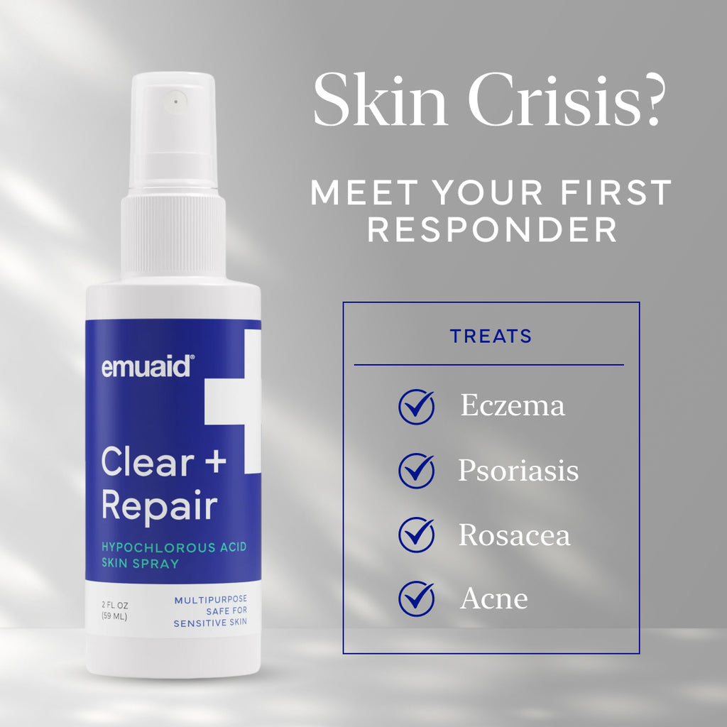 EMUAID Clear + Repair - Spray cutaneo all'acido ipocloroso EMUAID Clear + Repair - Spray cutaneo all'acido ipocloroso