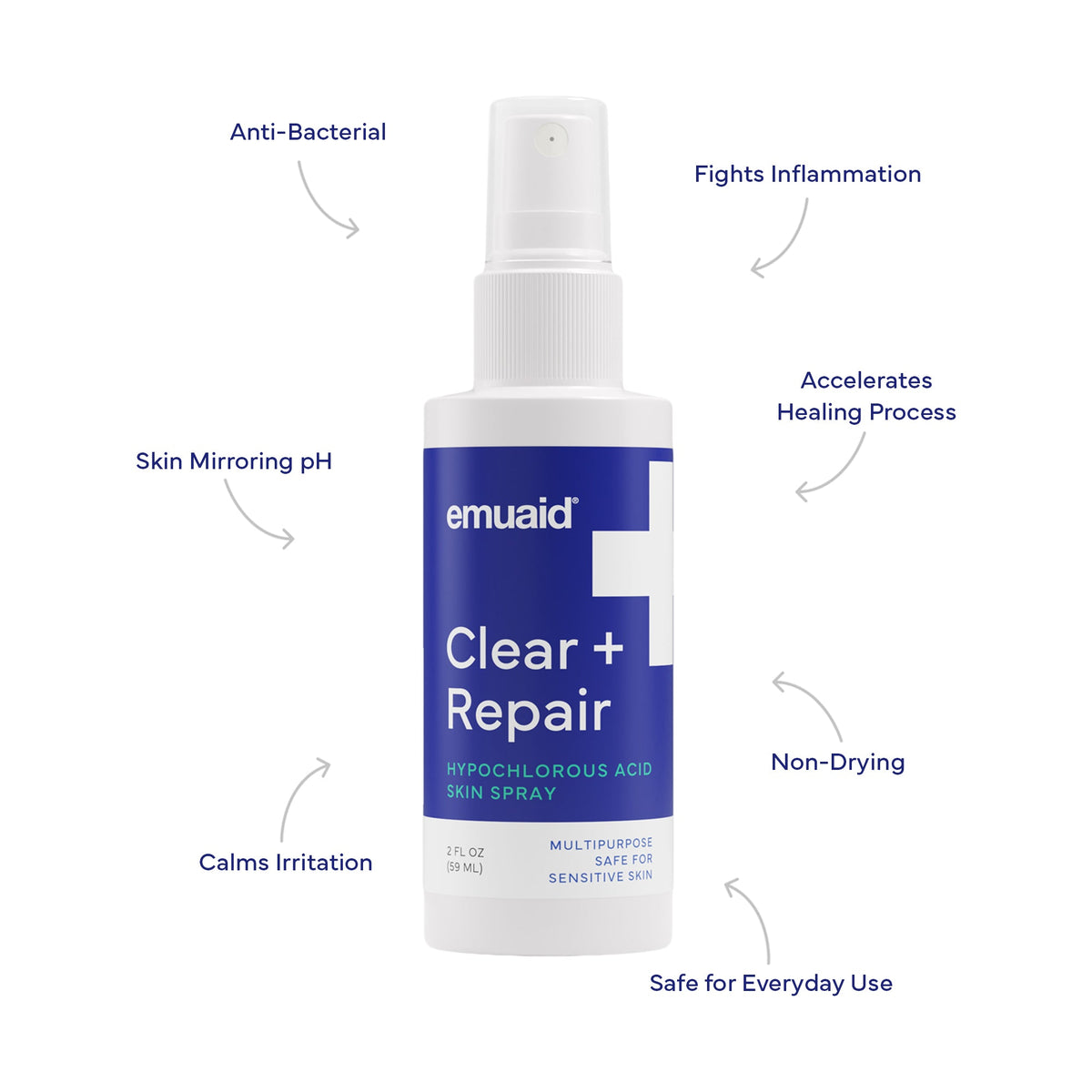 emuaid clear and repair skin flacone spray