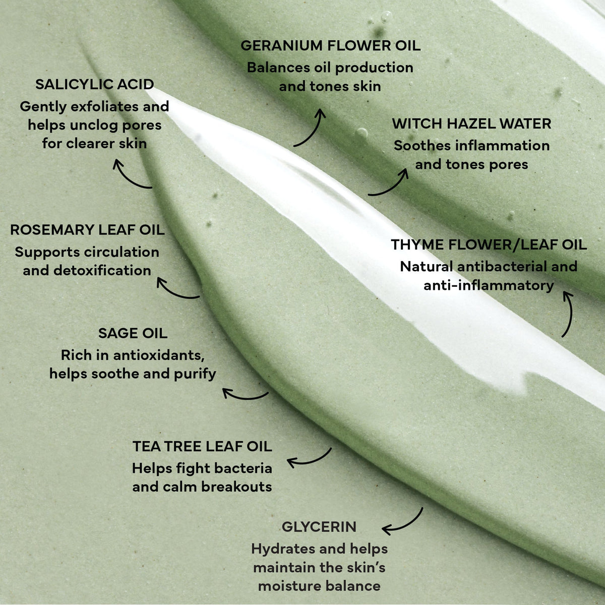 Descrizione degli ingredienti naturali per la cura della pelle