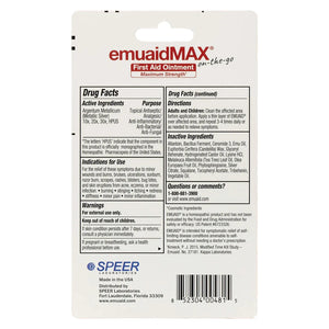 emuaidmax unguento di primo soccorso confezione posteriore istruzioni e ingredienti