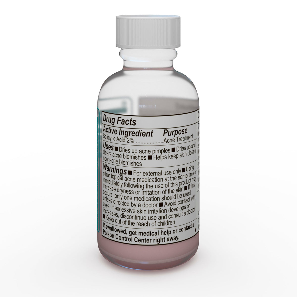 flacone per il trattamento dell'acne acido salicilico