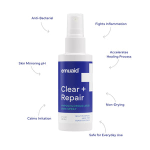 EMUAID® Clear + Repair - Spray cutaneo all'acido ipocloroso