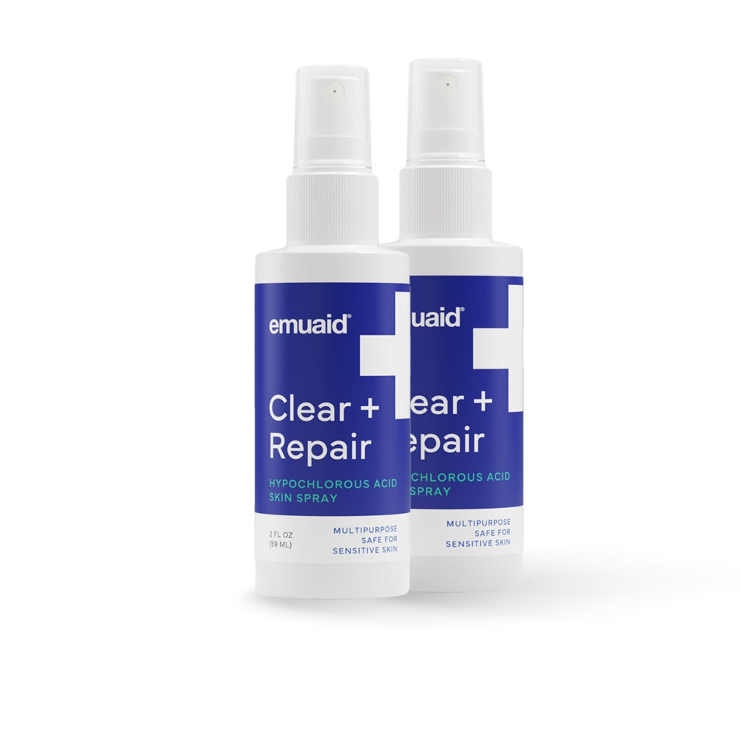 EMUAID® Clear + Repair - Spray per la pelle all'acido ipocloroso 2x Bundle