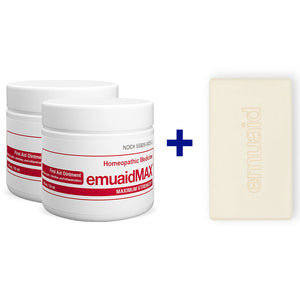 2x2oz EMUAIDMAX unguento e barretta idratante terapeutica