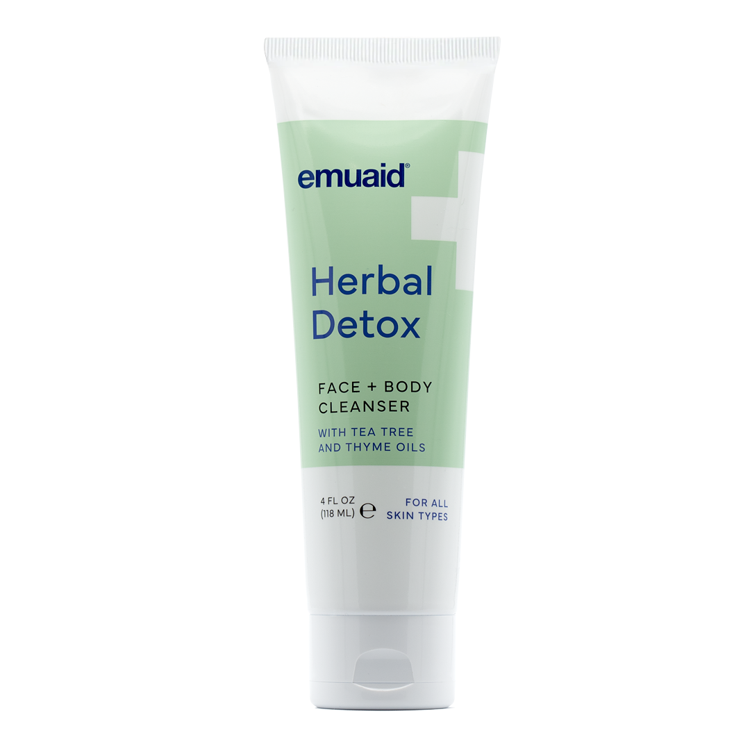 EMUAID Detergente viso+corpo alle erbe, 4 oz.