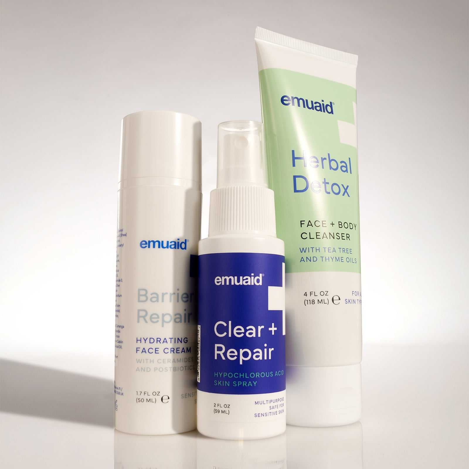 emuaid prodotti per la cura della pelle barrier repair clear repair herbal detox