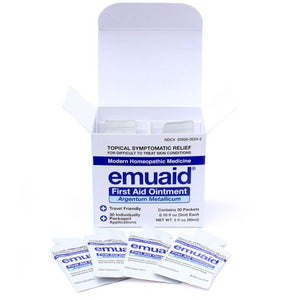 Questa è un'immagine della confezione da viaggio EMUAID® Regular First Aid Ointment 30 Days.
