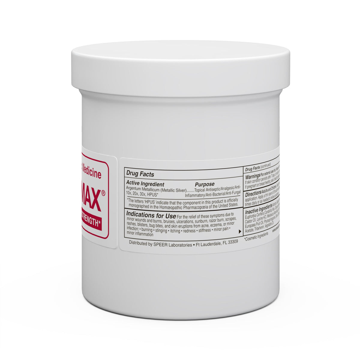 vasetto di unguento antimicrobico all'argento